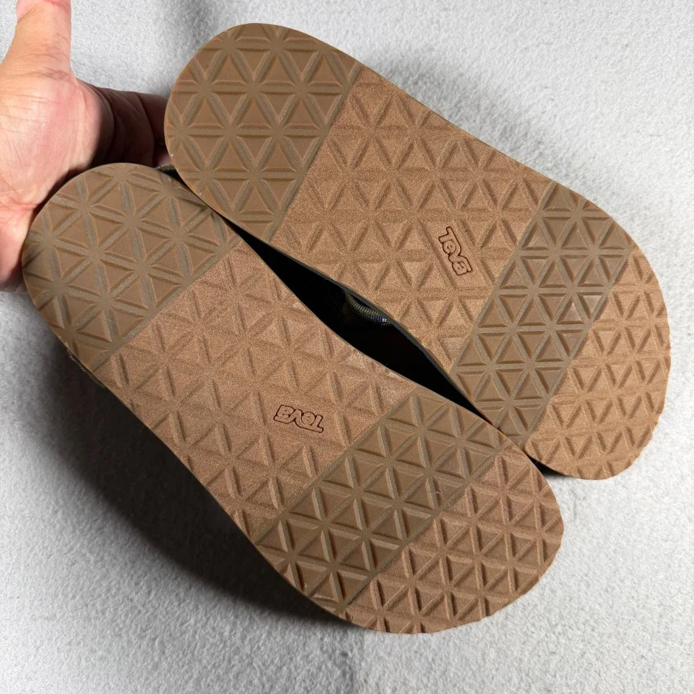 Teva Original Universal Mens Size 13 Sandals Olive Geometric 1004006